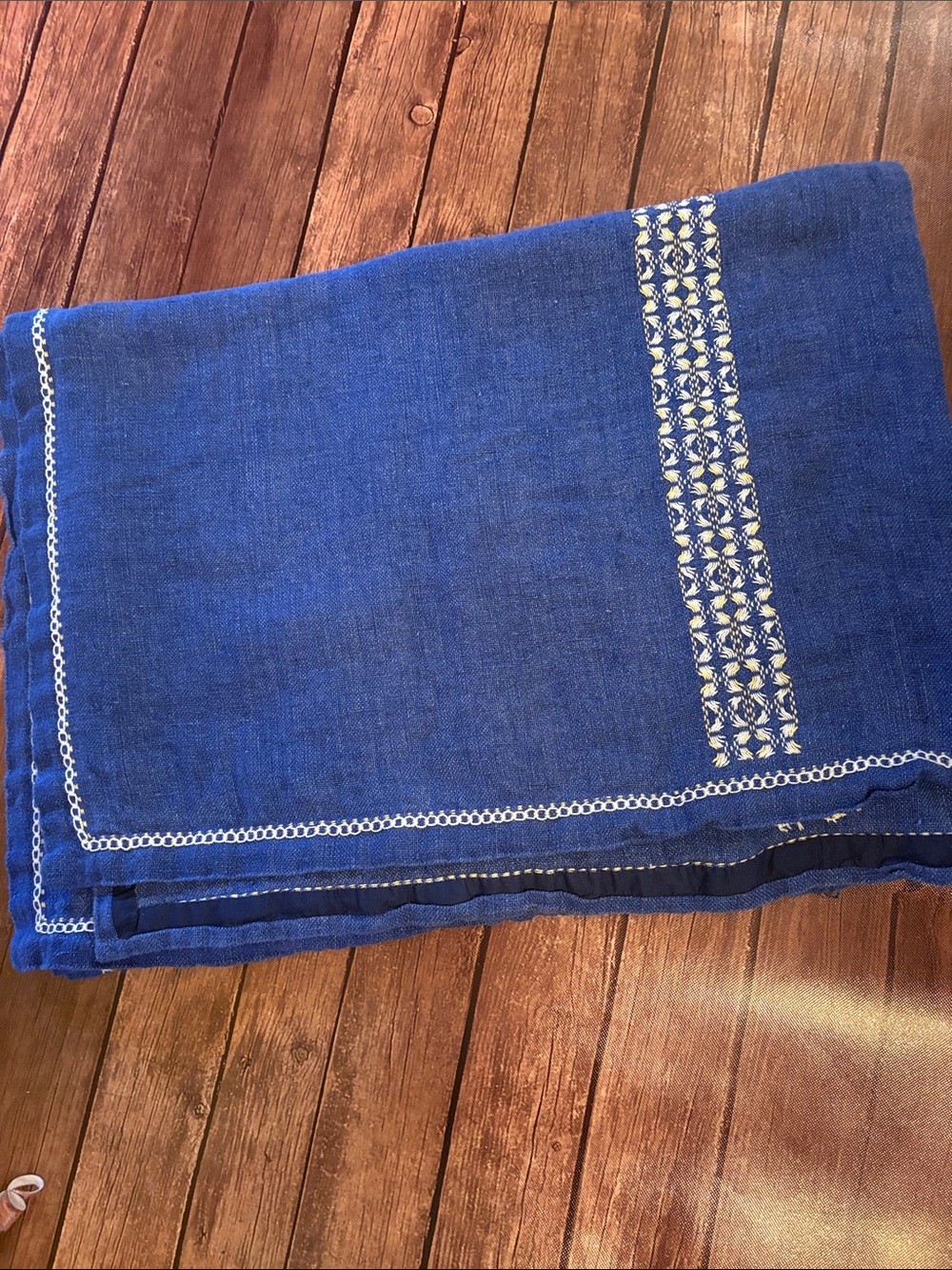 Set a Swedish Table! Hand embroidered (Linen?) Tablecloth 76x52